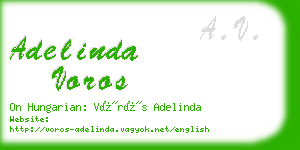 adelinda voros business card
